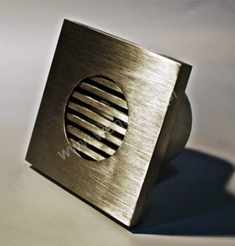 Srebrny nierdzewny front do wentylatora Silent 100 koło