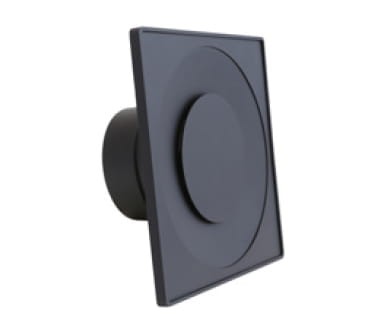 Zawór powietrzny czarny ASKV 125 » anemostat czarny kwadrat 125