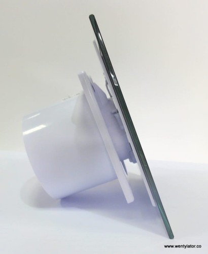 Wentylator łazienkowy dRim 125 Timer Szklany czarny mat