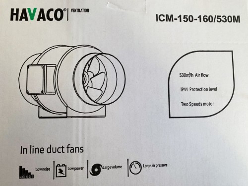 Wentylator kanałowy ICM 150-160/530M