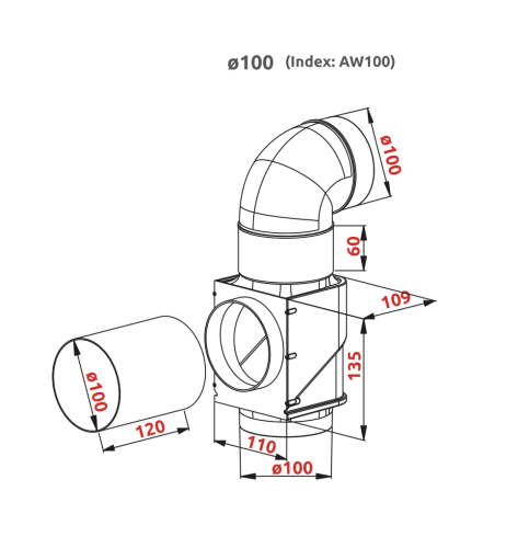Zestaw do okapu AWENTIS 100 Economy