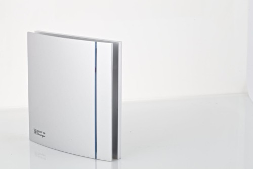 Wentylator łazienkowy Silent Silver Design 100CHZ Czujnik wilgoci i Timer
