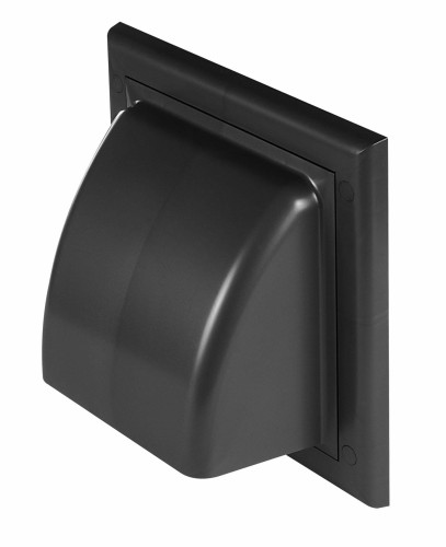 Kratka wentylacyjna wywiewna fi150mm grafitowa z zaworem