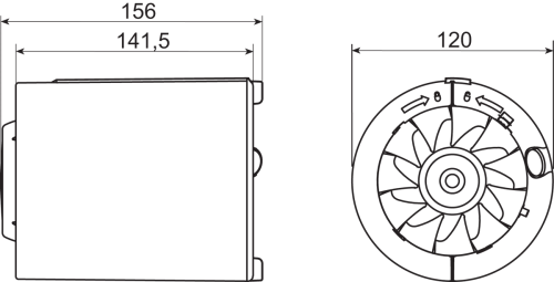 Wentylator kanałowy Silentub 200 fi125