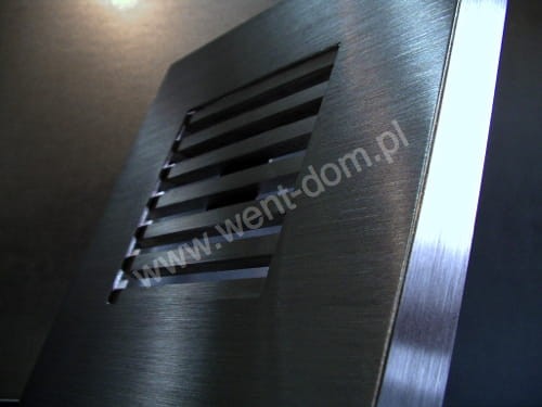 Srebrny nierdzewny front do wentylatora Silent 100 kwadrat