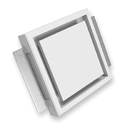 Bezramkowy anemostat gipsowy Ergovent KVADRO 100