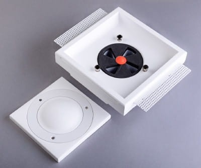 Bezramkowy anemostat gipsowy Ergovent KVADRO 100