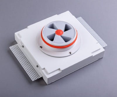 Bezramkowy anemostat gipsowy Ergovent KVADRO 100