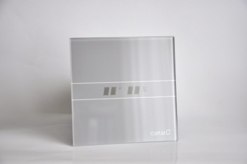 Wentylator łazienkowy Cata E100GSTH Czujnik wilgoci + Timer Szklany