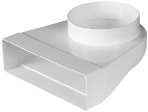 Kolano łącznikowe do kanału wentylacyjnego 204x60mm 90° fi125 Awenta