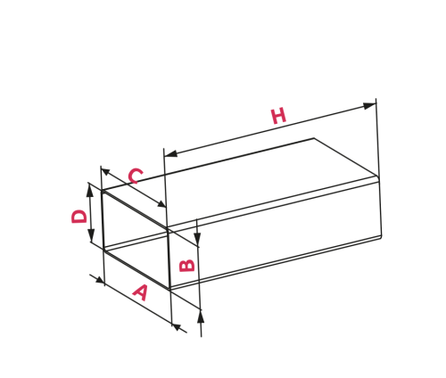 Kanał wentylacyjny 204x60mm 0,5mb  Awenta