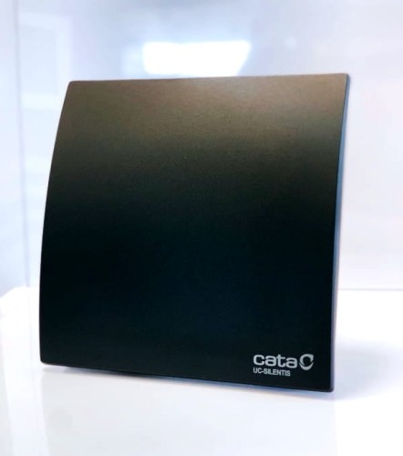 Czarny wentylator łazienkowy Cata Silentis 100 Standard