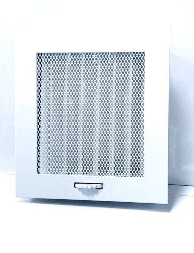 Kratka wentylacyjna biała 14 x 16,5cm żaluzja kz2