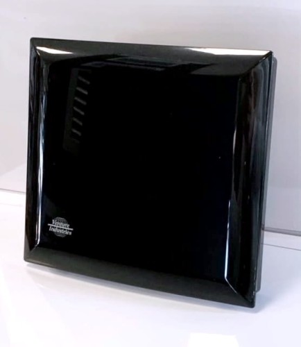 Czarna kratka wentylacyjna higro Silentium 50h Black fi125