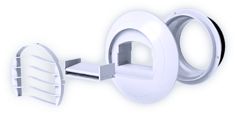 Kratka wentylacyjna ciśnieniowa Alize Auto 60 fi125mm