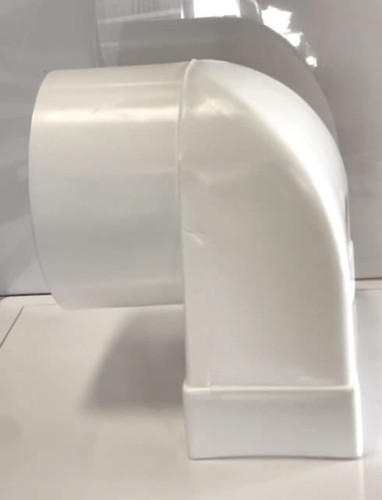 Kolano wentylacyjne łącznikowe 220x90/fi150