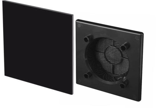 Czarna szklana kratka wentylacyjna fi125 POŁYSK