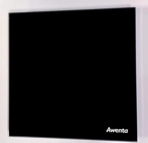 Czarna szklana kratka wentylacyjna fi125 POŁYSK