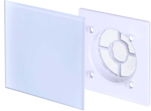 Biała szklana kratka wentylacyjna fi100 mm