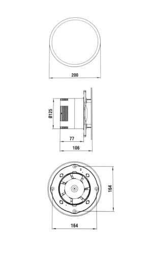 Wentylator łazienkowy sufitowy Trox WXT125T Timer Awenta