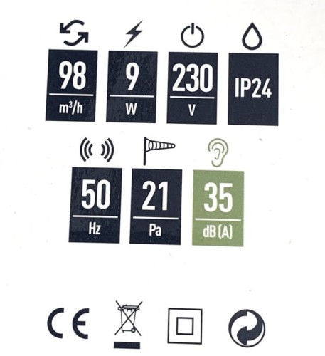 Wentylator łazienkowy sufitowy Trox WXT125T Timer Awenta