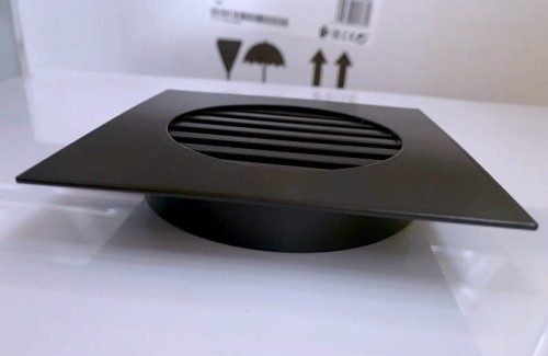 Kratka nierdzewna wentylacyjna czarna  fi100 KRO pręty