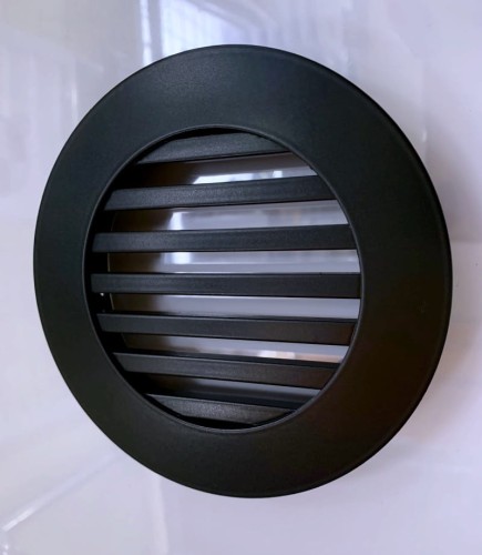 Kratka nierdzewna wentylacyjna czarna okrągła pręty 100mm. 