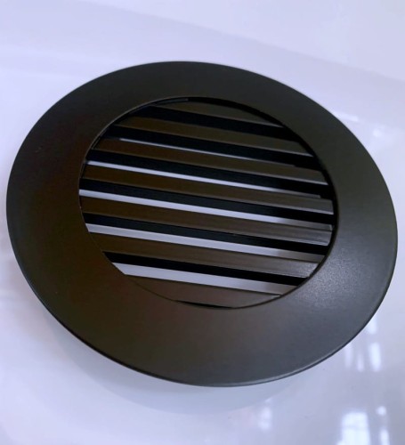 Kratka nierdzewna wentylacyjna czarna okrągła pręty 100mm. 