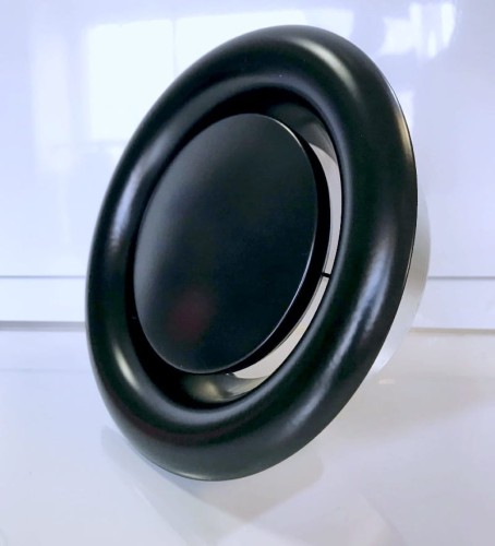 Zawór powietrzny wywiewny » anemostat czarny wyciągowy