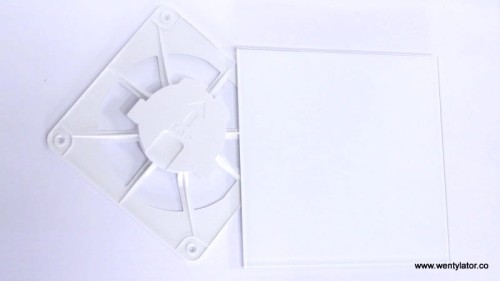 Kratka wentylacyjna szklana biel mat