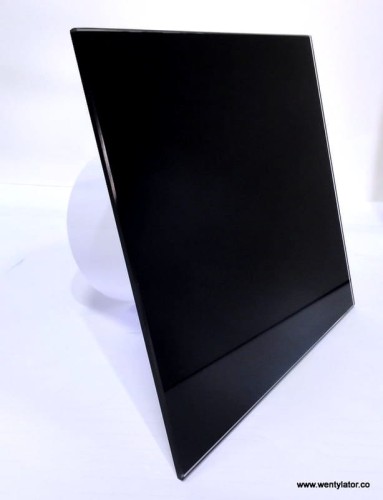 Wentylator łazienkowy dRim 125Higro Szklany czarny połysk