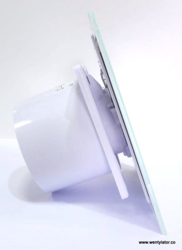 Wentylator łazienkowy dRim 125 Timer Szklany biały mat