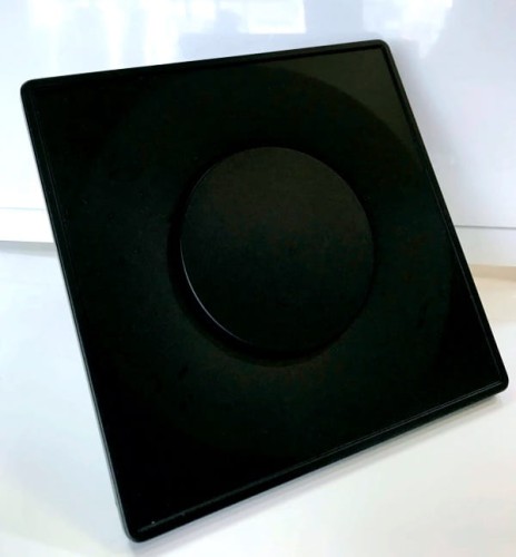 Zawór powietrzny czarny ASKV 125 » anemostat czarny kwadrat 125