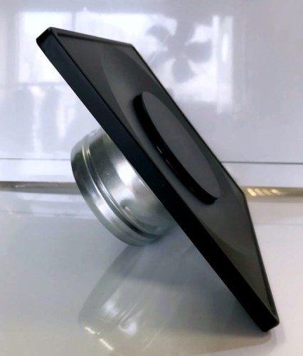 Zawór powietrzny czarny ASKV 125 » anemostat czarny kwadrat 125