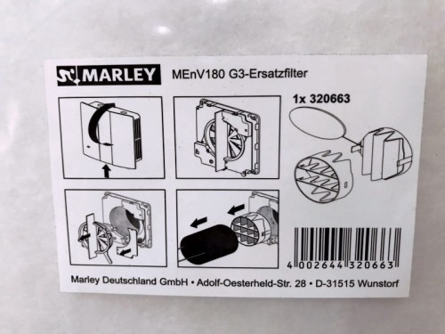 Filtr G3 do rekuperatora Marley MEnV 180