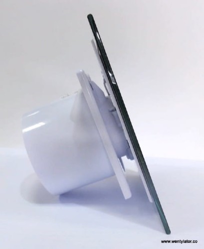 Wentylator łazienkowy dRim 100 Higro Szklany czarny mat