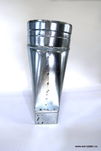 Redukcja ocynkowana do kanału 150x50mm / 125mm