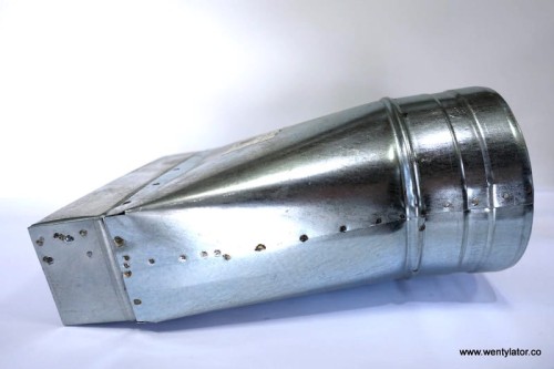 Redukcja ocynkowana do kanału 150x50mm / 125mm