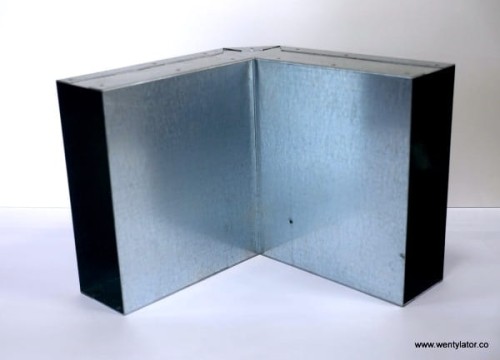 Kolano ocynkowane pionowe 150x50mm/90