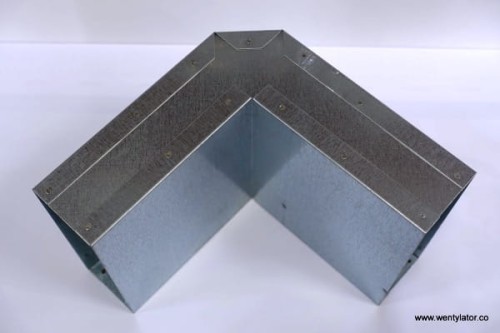 Kolano ocynkowane pionowe 150x50mm/90