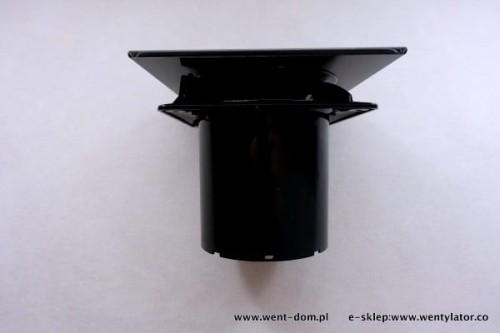 Czarny Wentylator łazienkowy Cata E100G BLACK Standard szklany