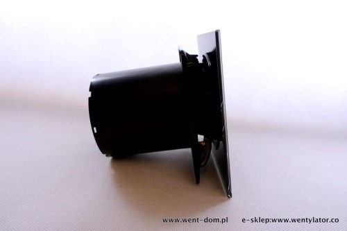 Czarny Wentylator łazienkowy Cata E100GTH BLACK Czujnik wilgoci + Timer szklany