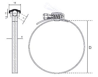 Opaska zaciskowa metalowa cybant CM