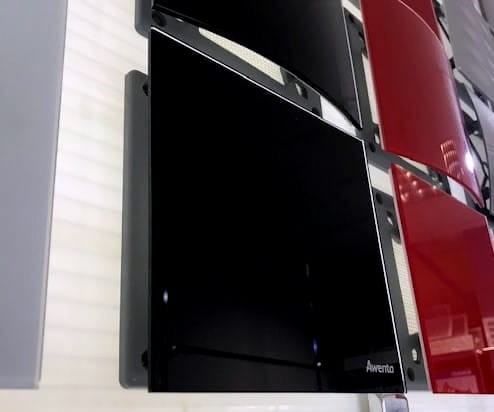 Czarny wentylator łazienkowy 125 timer Szkło połysk