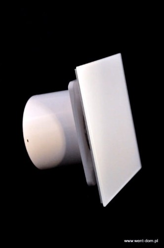 Biały wentylator łazienkowy 100 standard Szkło mleczne