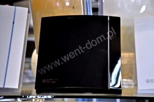 Czarny wentylator łazienkowy Silent Design 100CRZ Timer