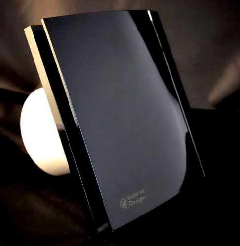 Czarny Wentylator łazienkowy Silent Design 100CZ Standard