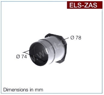 Króciec drugiego pomieszczenia ELS-ZAS