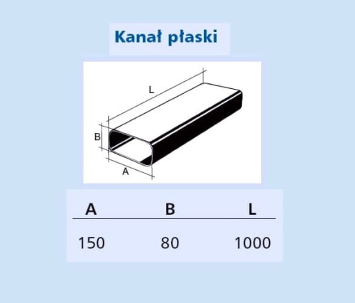 Kanał prostokątny wentylacyjny 150x80mm Marley 60217