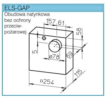 Obudowa natynkowa HELIOS ELS GAP 8127 do wentylatora Helios ELS Ultrasilence
